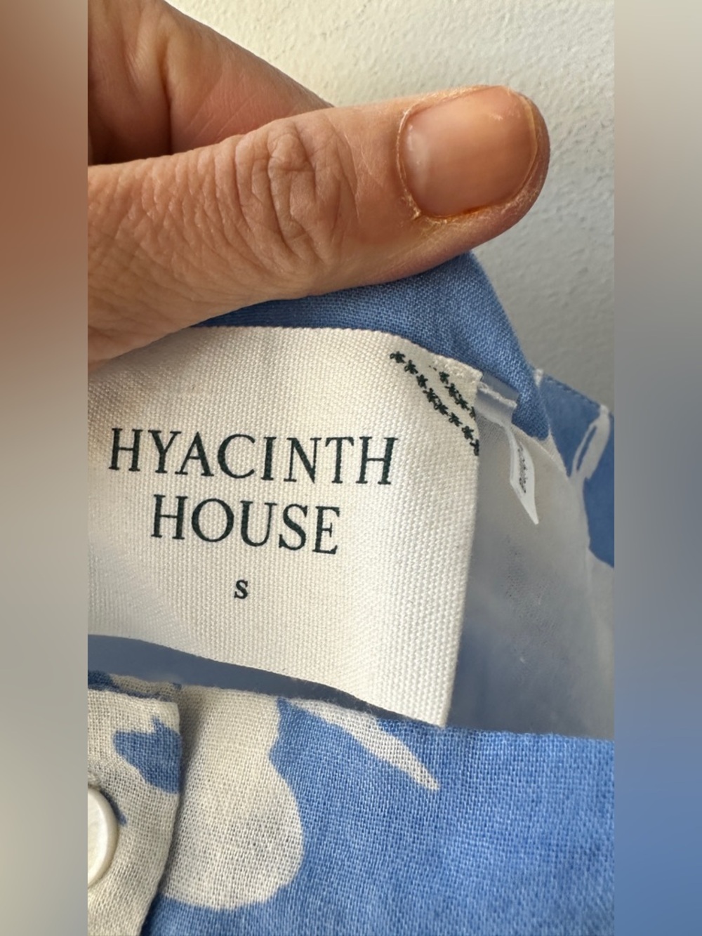 Hyacinth House, Blue Watercolor Midi Dress P2P 17”, Size S | 213 - Picture 5 of 5